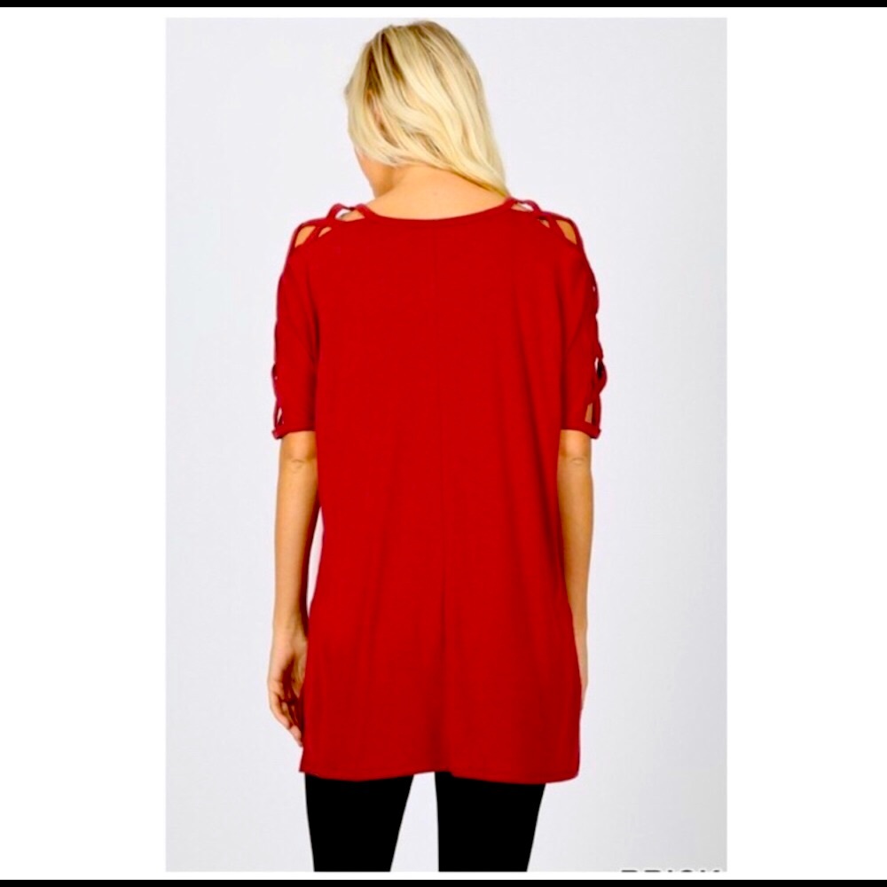 🎊HP 🌸Crisscross short sleeve shirt - Picture 5 of 6